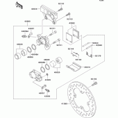 Схема узла: Задний тормоз для Kawasaki ZX1200 Ninja ZX-12R