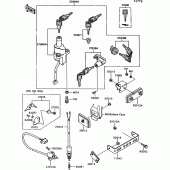 Схема вузла: Ignition switch(1/2) для Kawasaki VN750 VN750 Twin