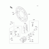 Схема вузла: Переднє гальмо для Kawasaki VN900 Vulcan 900 Classic LT