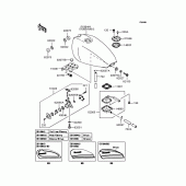 Схема вузла: Паливний бак (ZR400G-344834‾) для Kawasaki ZR400 Zephyr X
