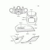Схема вузла: Наклейки (Зелений ZR400-E4/E5/E6) для Kawasaki ZR400 ZRX
