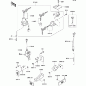 Схема вузла: Ignition switch/locks/reflectors для Kawasaki ZX600 Ninja ZX-6R