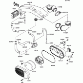 Схема вузла: Повітряний фільтр для Kawasaki VN750 VN750 Twin
