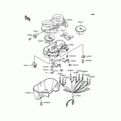 Схема вузла: Панель приладів для Kawasaki ZR400 Xanthus