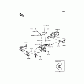 Схема вузла: Cowling(Upper) для Kawasaki ZR1000 Z1000 ABS