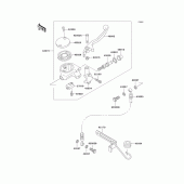 Схема вузла: Передній гальмівний циліндр для Kawasaki VN800 Vulcan 800 Classic