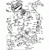 Схема узла: Радиатор (1/3) для Kawasaki ZX900 GPZ900R