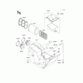 Схема вузла: Повітряний фільтр Kawasaki EL250 Eliminator 250
