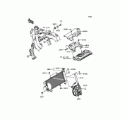 Схема вузла: Радіатор для Kawasaki EX400 Ninja 400R