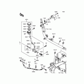 Схема вузла: Задній гальмівний циліндр для Kawasaki VN900 Vulcan 900 Custom