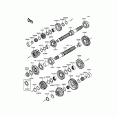 Схема вузла: Трансмісія для Kawasaki ZR1000 Z1000 ABS