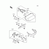 Схема вузла: Задній ліхтар (Стоп сигнал) для Kawasaki ZX400 ZZR400