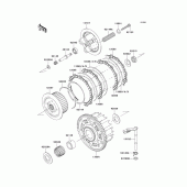 Схема узла: Сцепление для Kawasaki ZX600 ZZ-R600