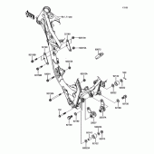 Схема вузла: Кріплення двигуна для Kawasaki KX85 KX85-II