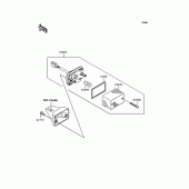 Схема вузла: Задній ліхтар (Стоп-сигнал) для Kawasaki KL250 KL250 Super Sherpa