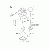 Схема вузла: Комплектуючі карбюратора для Kawasaki EJ650 W650
