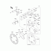 Схема узла: Задний тормоз для Kawasaki KX250/ KX252 KX250F