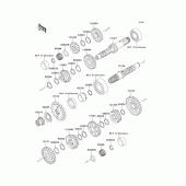 Схема вузла: Трансмісія для Kawasaki BJ250 Estrella