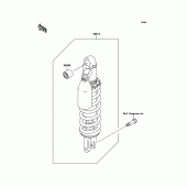Схема узла: Задний амортизатор(ы) для Kawasaki KLX250 KLX250