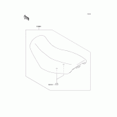 Схема узла: Сиденье для Kawasaki KL110 KSR