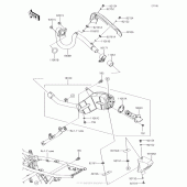 Схема вузла: Вихлопна система для Kawasaki KLX140 KLX140