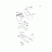 Схема вузла: Інформаційні наклейки (kx500-e12) для Kawasaki KX500