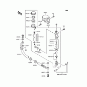 Схема вузла: Задній гальмівний циліндр для Kawasaki VN400 Vulcan Drifter