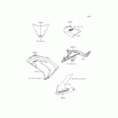 Схема узла: Наклейка(Серый)(EHF) для Kawasaki EX400 Ninja 400R