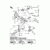 Схема вузла: Паливний бак (A6F/A7F) для Kawasaki ZR1200 ZRX1200R