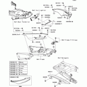 Схема вузла: Задні бічні обтічники & Захист ланцюга для Kawasaki ZX1400 ZZR1400 ABS