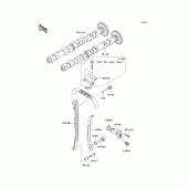 Схема узла: Распредвал & Цепь ГРМ & Натяжитель для Kawasaki ZR750 Z750 ABS