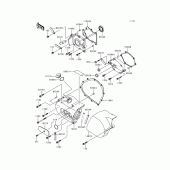 Схема вузла: Left engine cover(s) для Kawasaki VN800 Vulcan 800