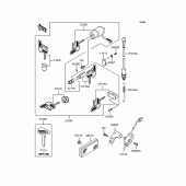 Схема вузла: Замок запалювання для Kawasaki BN125 Eliminator