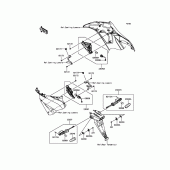Схема узла: Поворотники для Kawasaki ZX636 Ninja ZX-6R