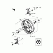 Схема узла: Ступица переднего колеса для Kawasaki ZX1400 ZZR1400 ABS