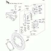 Схема узла: Задний тормоз для Kawasaki ZR750 ZR-7S