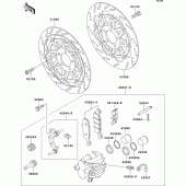 Схема вузла: Переднє гальмо для Kawasaki ZR1100 Zephyr 1100RS