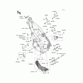 Схема узла: Крепление двигателя для Kawasaki KX250/ KX252 KX250F
