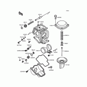 Схема вузла: Комплектуючі карбюратора для Kawasaki ZX400 ZXR400