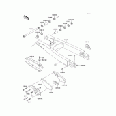 Схема вузла: Задній важіль (маятник) для Kawasaki KLX650 KLX650R