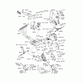 Схема узла: Выхлопная система (1/2) для Kawasaki ZX1000 Z1000SX