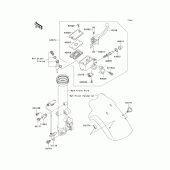 Схема вузла: Передній гальмівний циліндр для Kawasaki ER650 ER-6N ABS