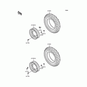 Схема узла: Колеса (Шины) для Kawasaki KMX80 KSR-II