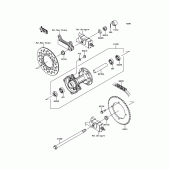 Схема узла: Ступица заднего колеса для Kawasaki KLX150 KLX150L