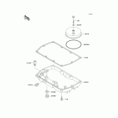 Схема узла: Масляный поддон для Kawasaki EN500 Vulcan 500 LTD