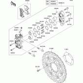Схема узла: Передний тормоз для Kawasaki ZX600 Ninja ZX-6R