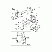 Схема вузла: Right Engine Cover(s) для Kawasaki EJ800 W800