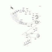 Схема вузла: Вихлопна система для Kawasaki ZR750 ZR-7S