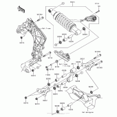 Схема узла: Подвеска/задний амортизатор для Kawasaki ZX1000 Ninja 1000 ABS