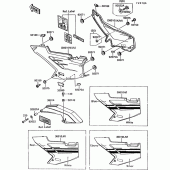 Схема узла: Side covers/chain cover(1/2)(zx1000-b2) для Kawasaki ZX1000 ZX-10
